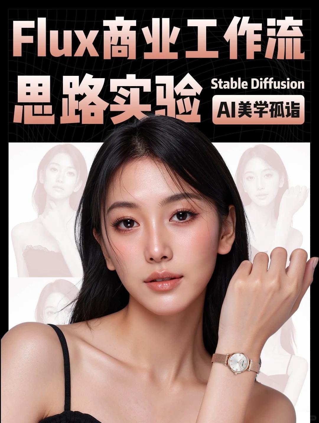 flux商业工作流 把手表迁移到模特手上