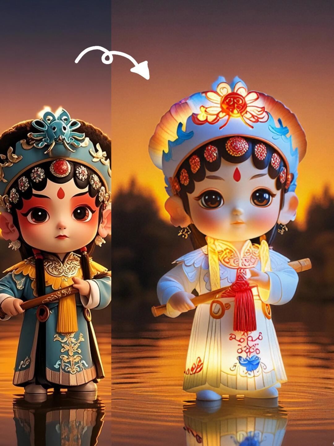 用通义的万物花灯ai滤镜，万物皆可1秒变花灯，超级简单～