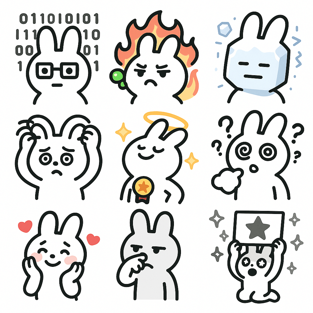我用GPT4o生成了一套表情包!