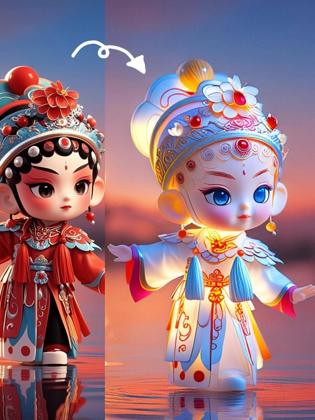 用通义的万物花灯ai滤镜，万物皆可1秒变花灯，超级简单～