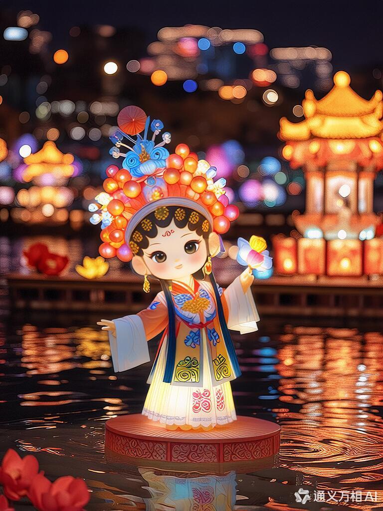 用通义的万物花灯ai滤镜，万物皆可1秒变花灯，超级简单～