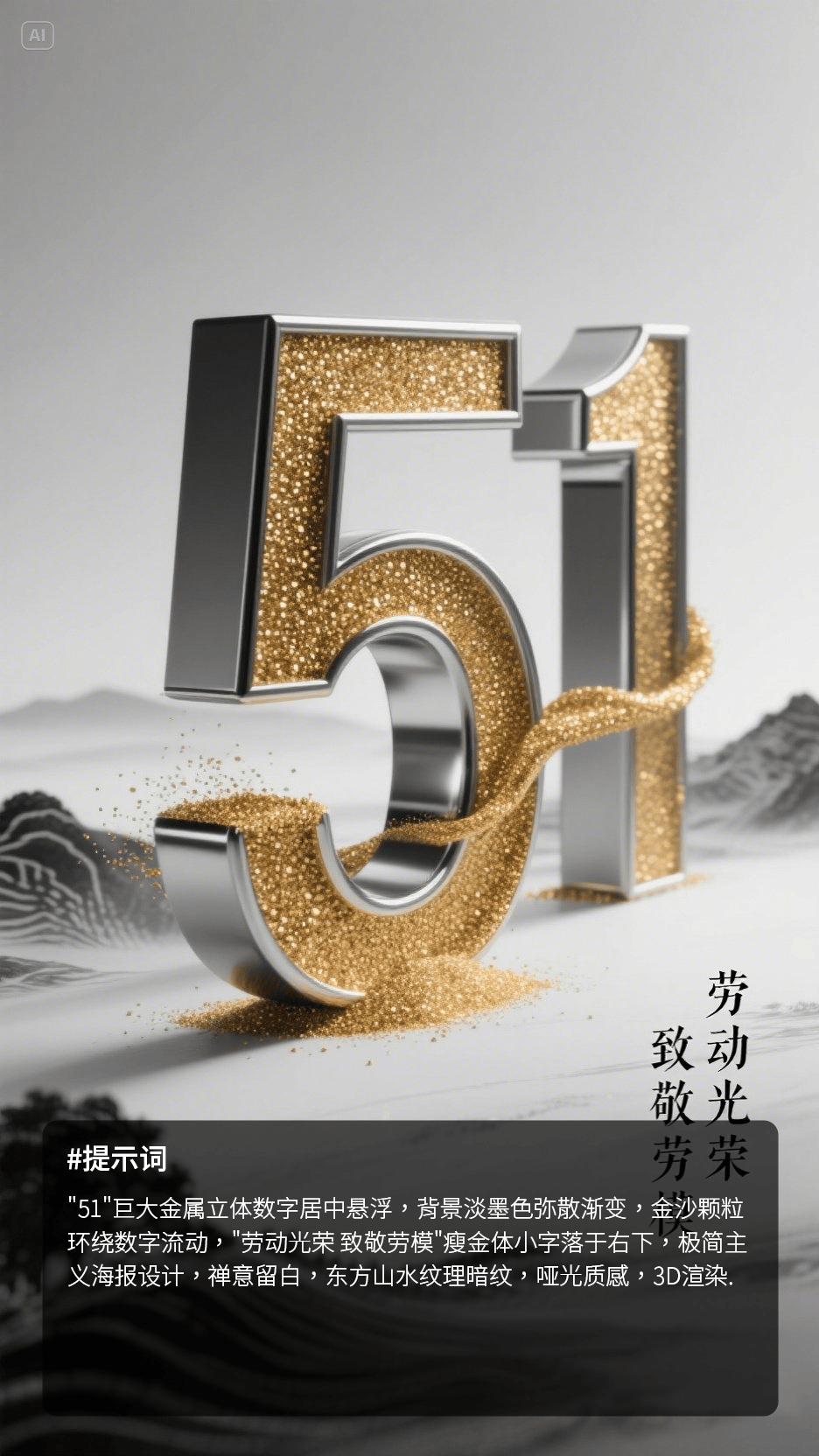 即梦AI！五一海报提示词分享！