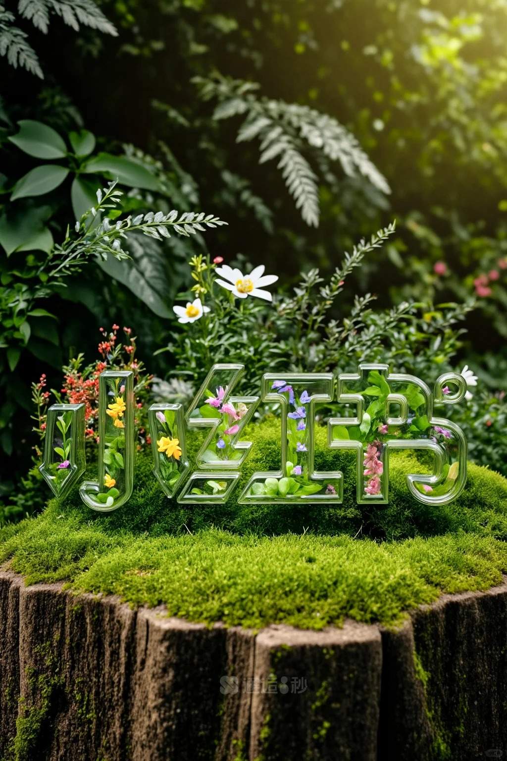 刷到玻璃做的字！AI画图也太会了叭！