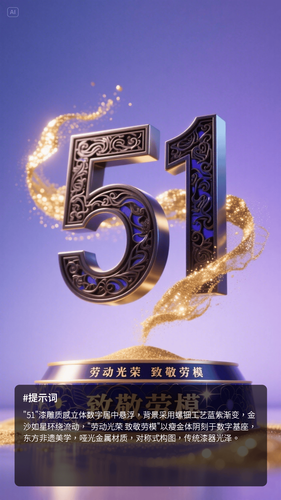即梦AI！五一海报提示词分享！
