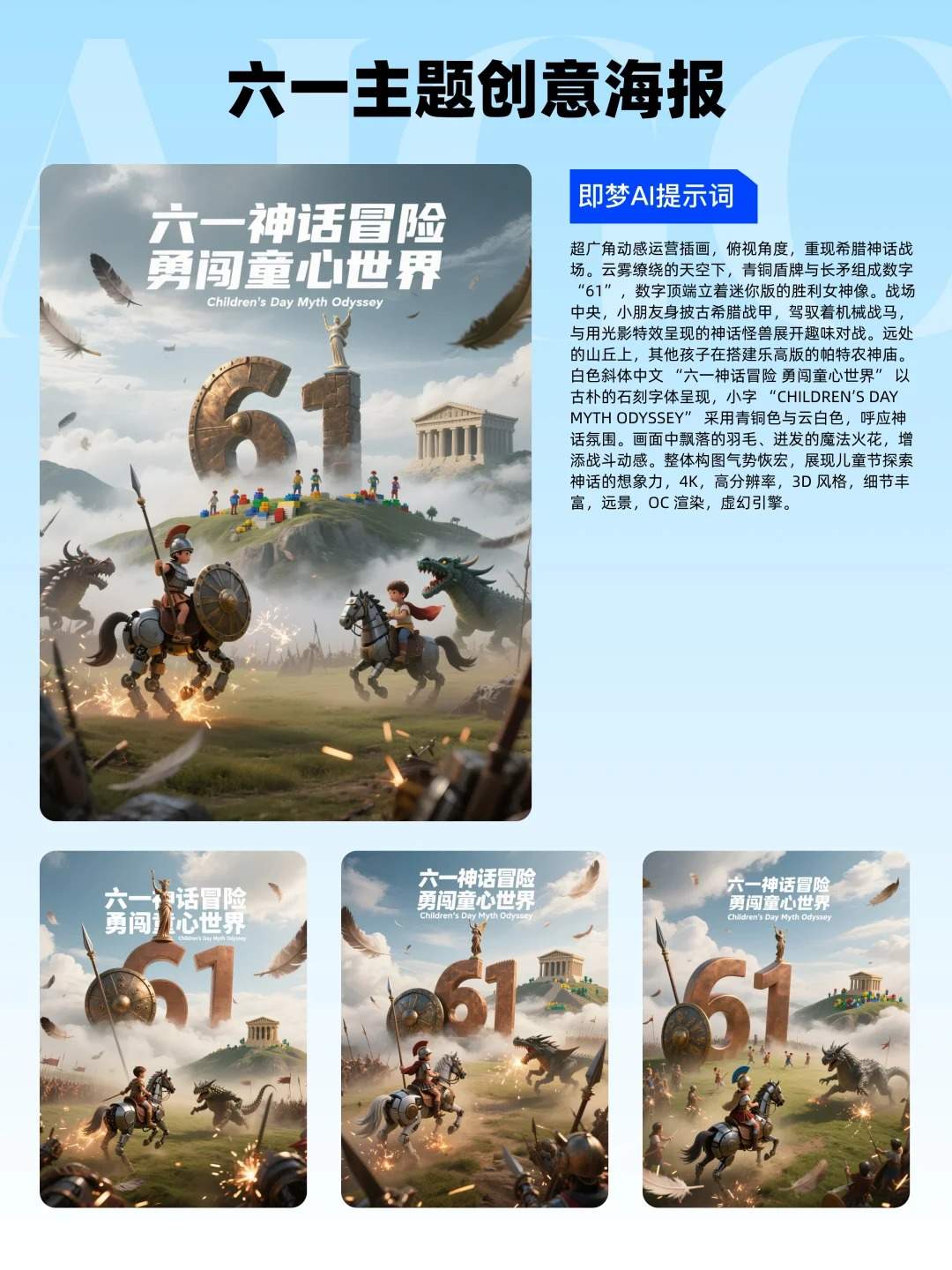 13款61海报设计（附提示词），即梦AI直出