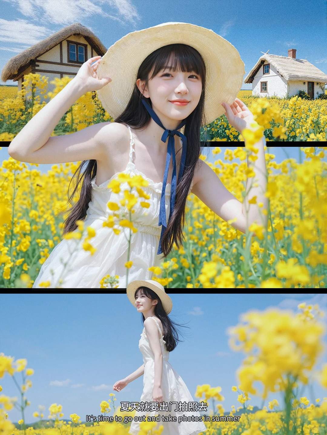 夏日限定的田野少女，AI帮我"拍"出来了
