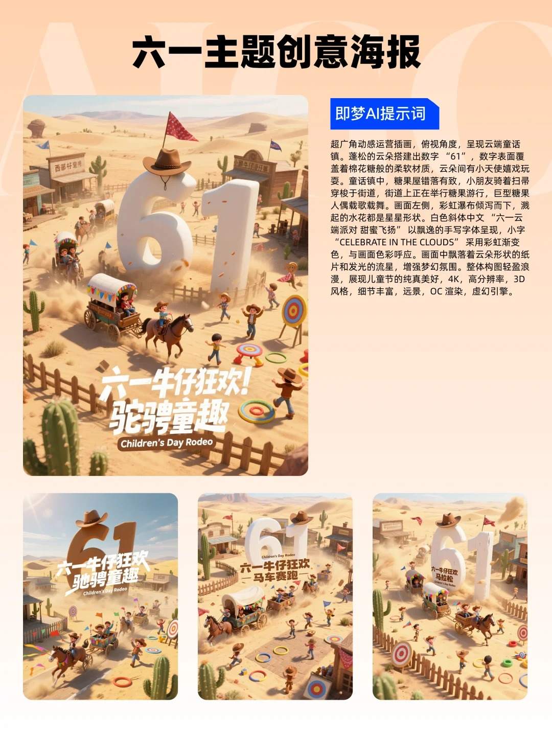 13款61海报设计（附提示词），即梦AI直出