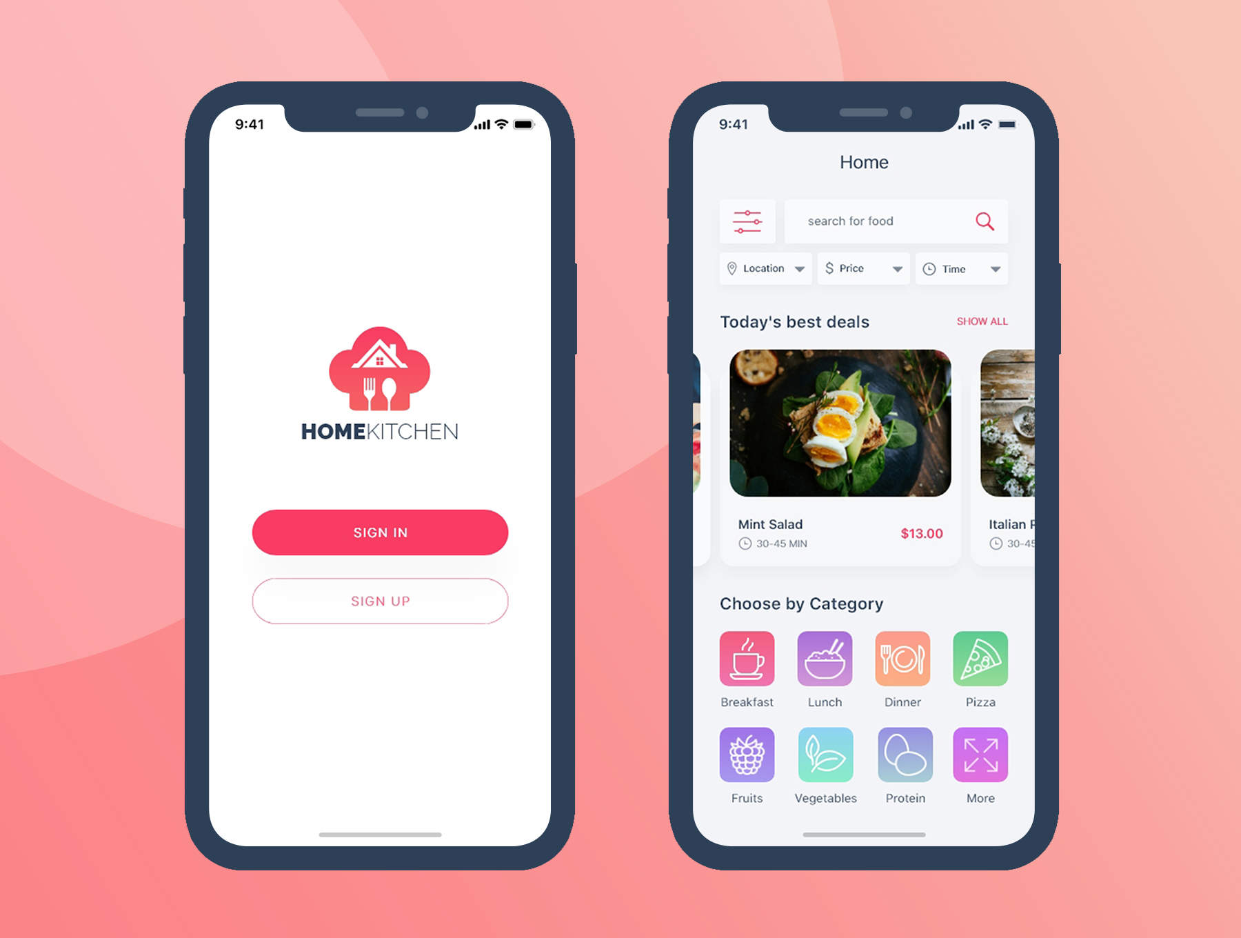 食品应用程序APP源文件XD素材下载