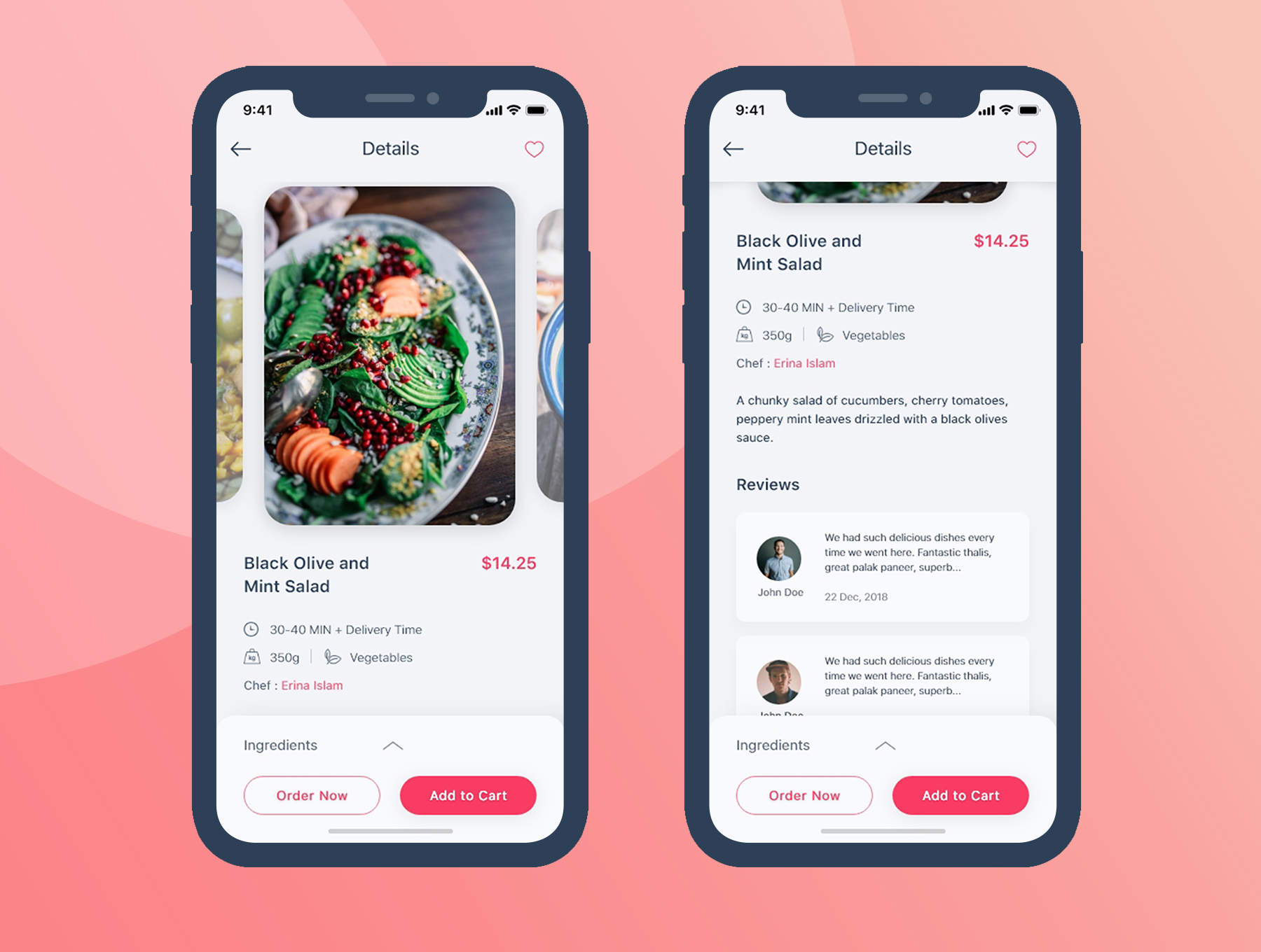 食品应用程序APP源文件XD素材下载