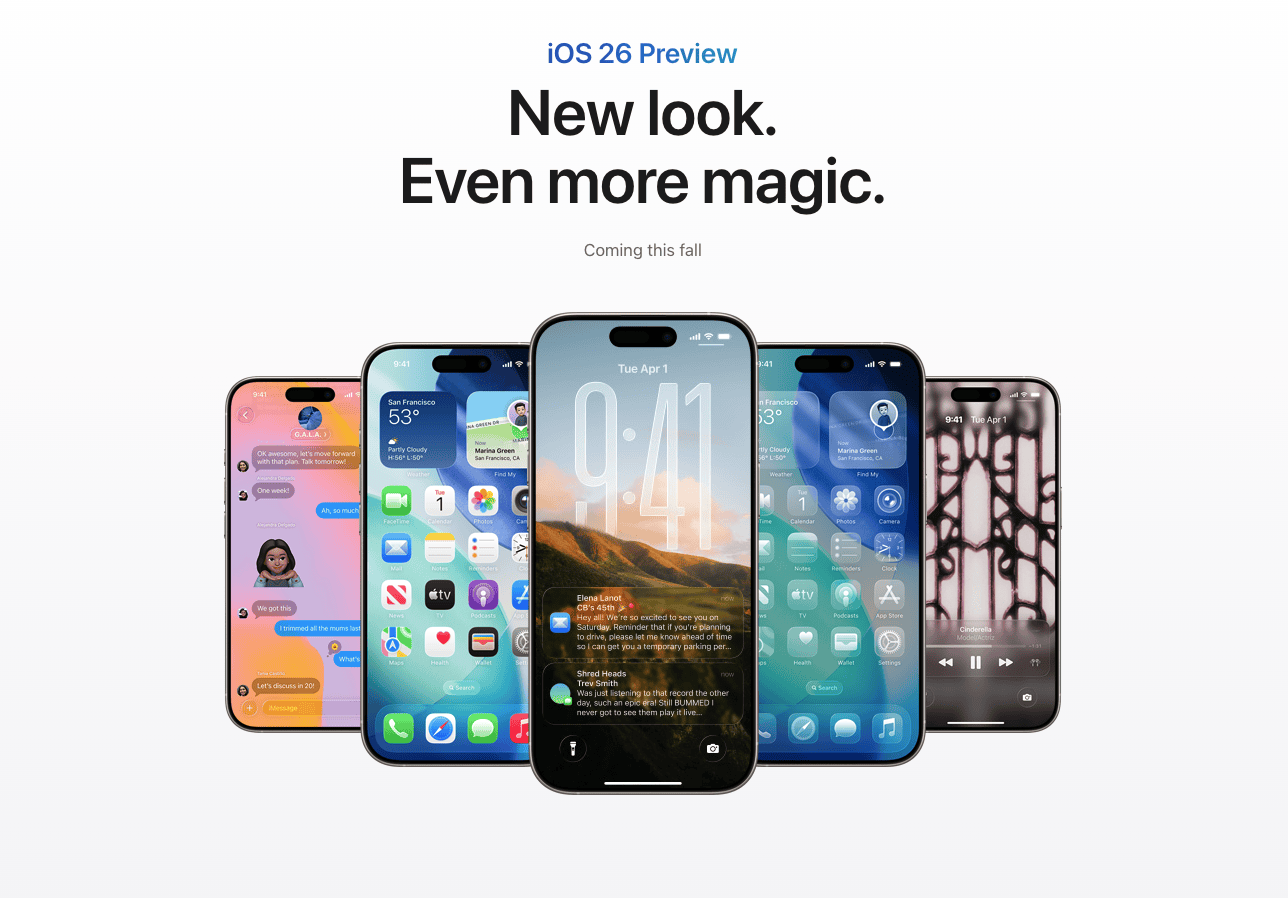 iOS 26来了！苹果迎迄今规模最大设计更新“液态玻璃”
