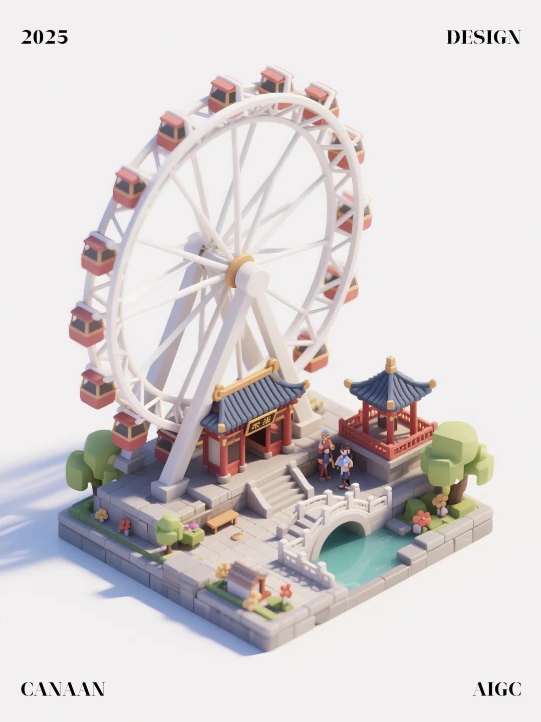 3d城市景点风景游戏模型
