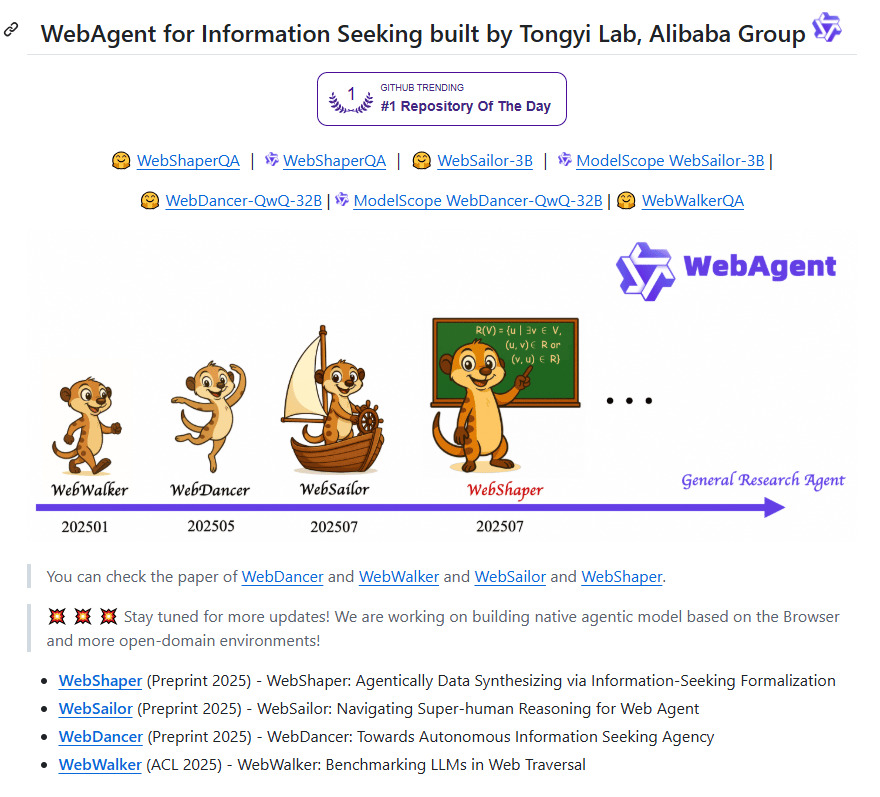 阿里巴巴开源WebSailor AI Agent，打破信息检索壁垒