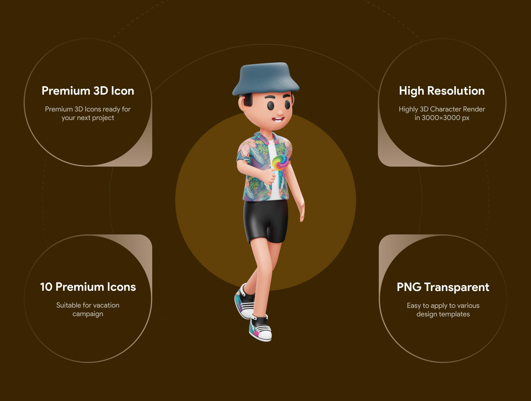 假期海滩Blender三维3d素材下载