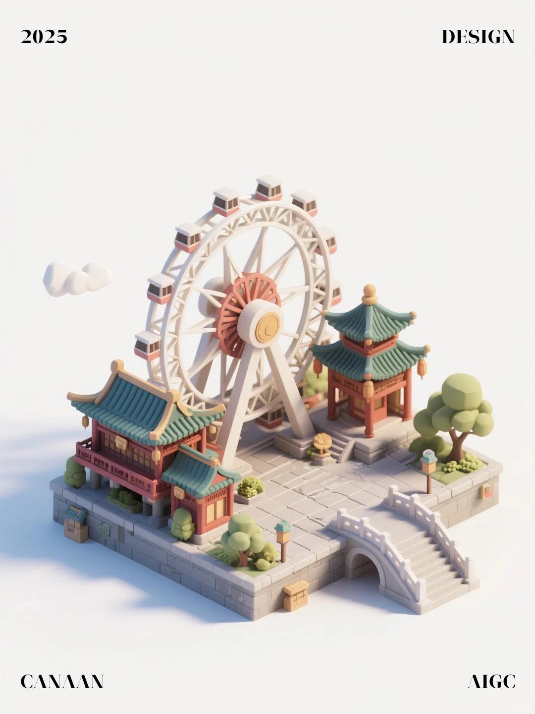 3d城市景点风景游戏模型