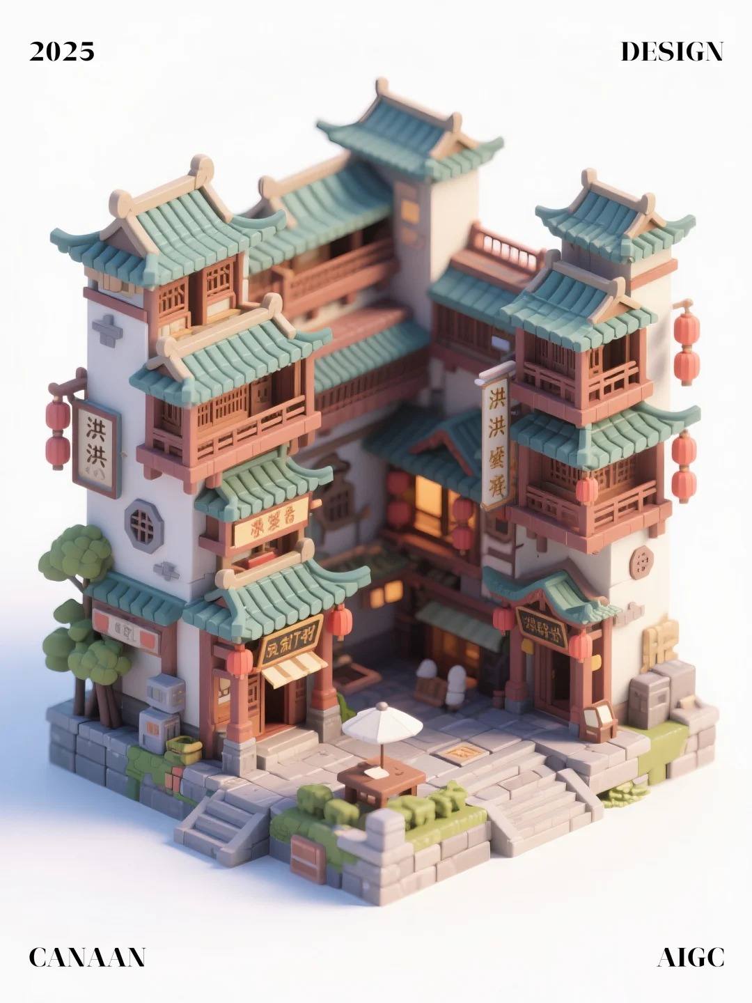 3d城市景点风景游戏模型