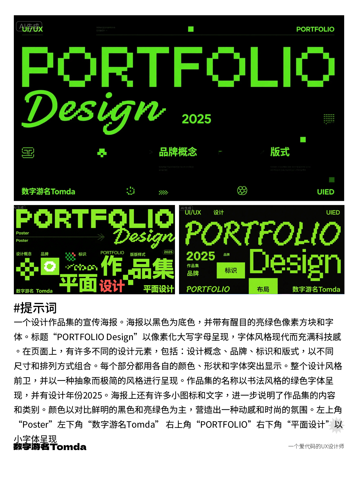 作品集封面不用愁，即梦AI帮你高效搞定！