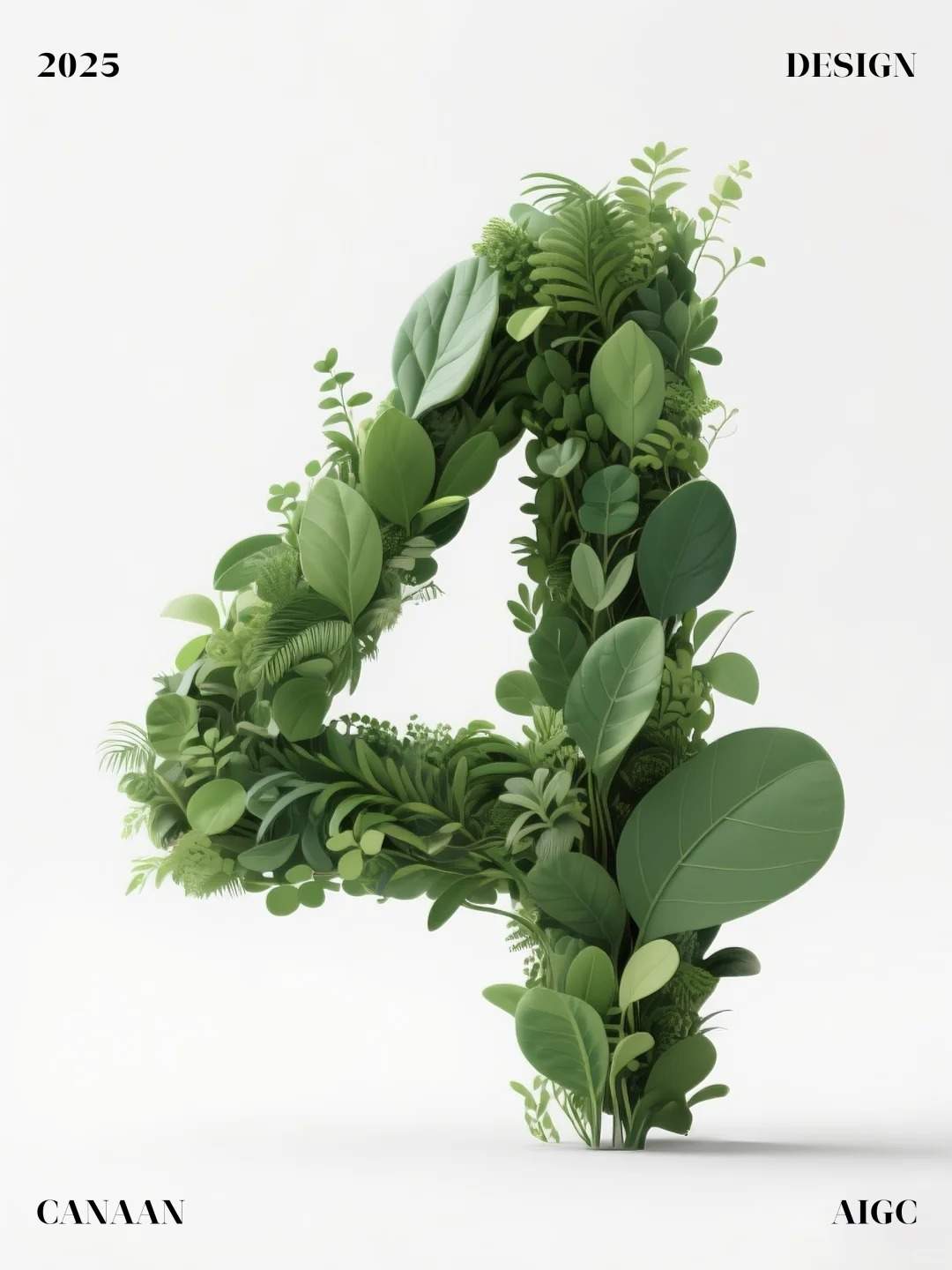 绿色植物数字设计