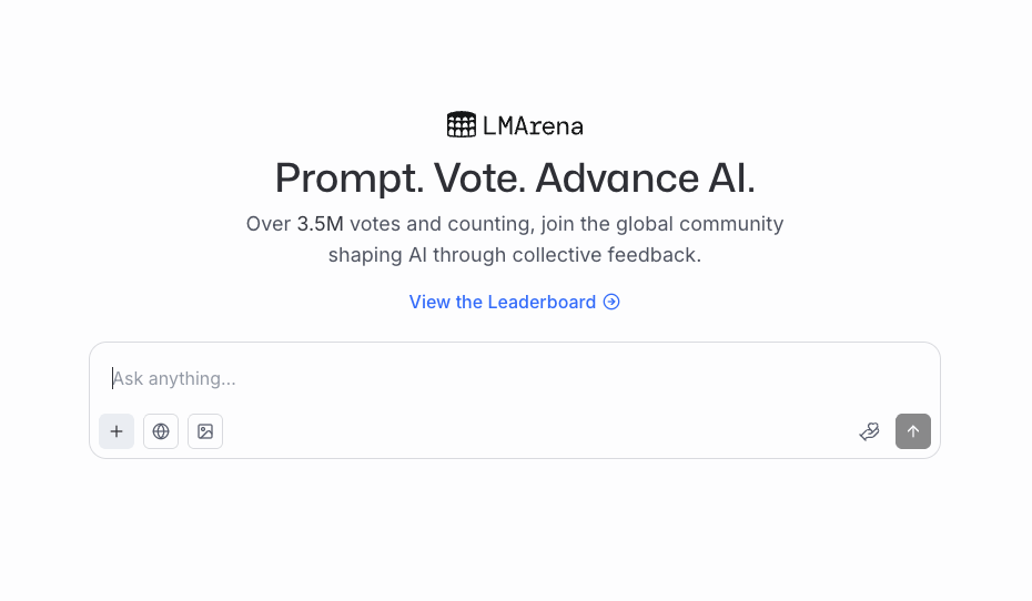 LMArena AI!免费众包平台评估AI模型,比较不同AI聊天机器人与前端设计