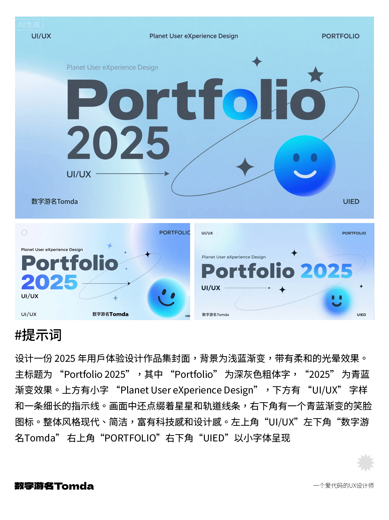 作品集封面不用愁，即梦AI帮你高效搞定！