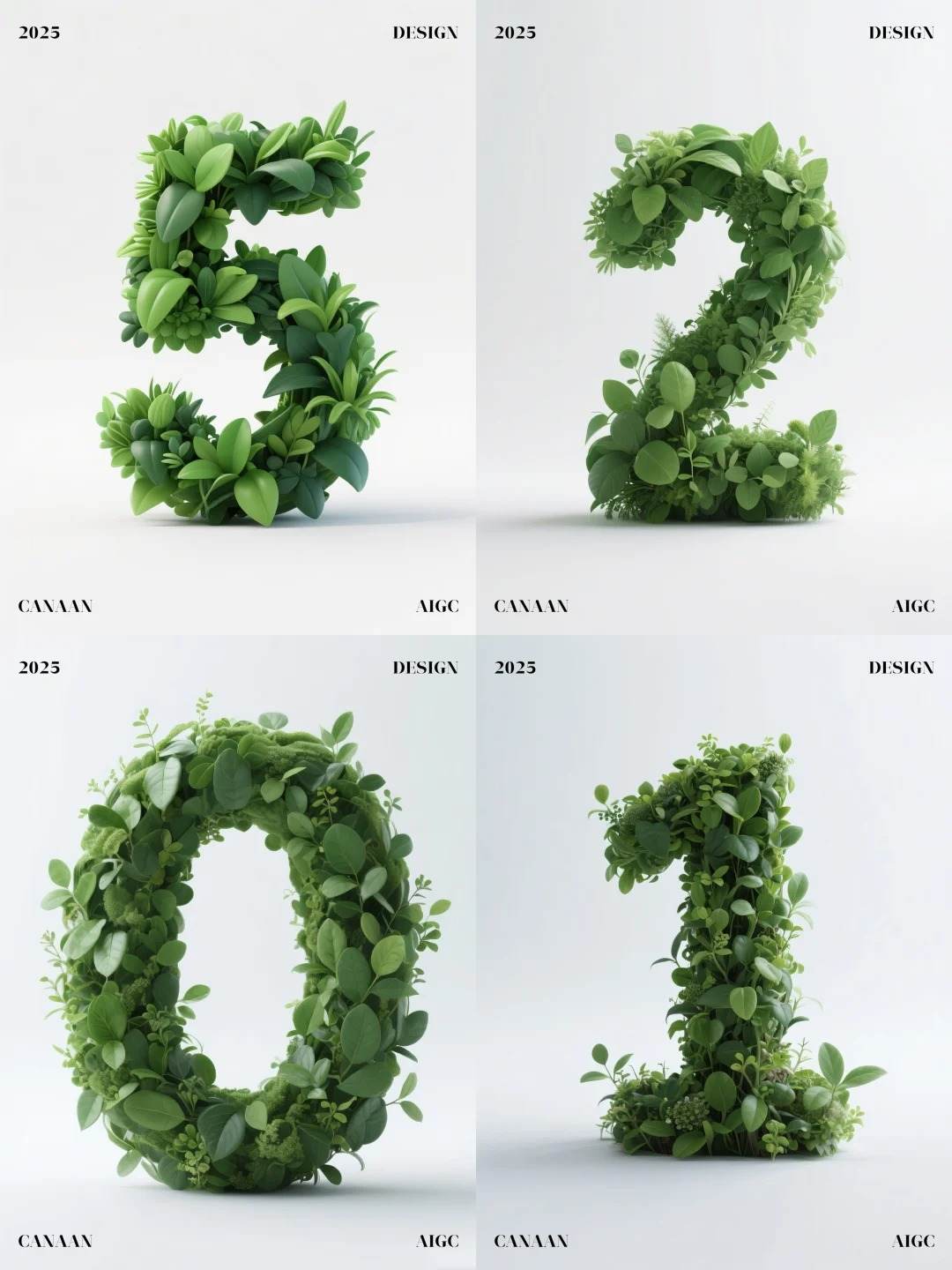 绿色植物数字设计