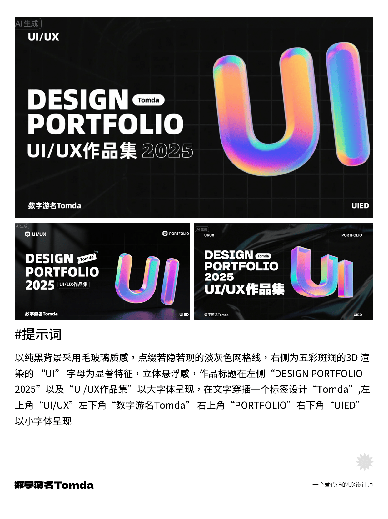 作品集封面不用愁，即梦AI帮你高效搞定！