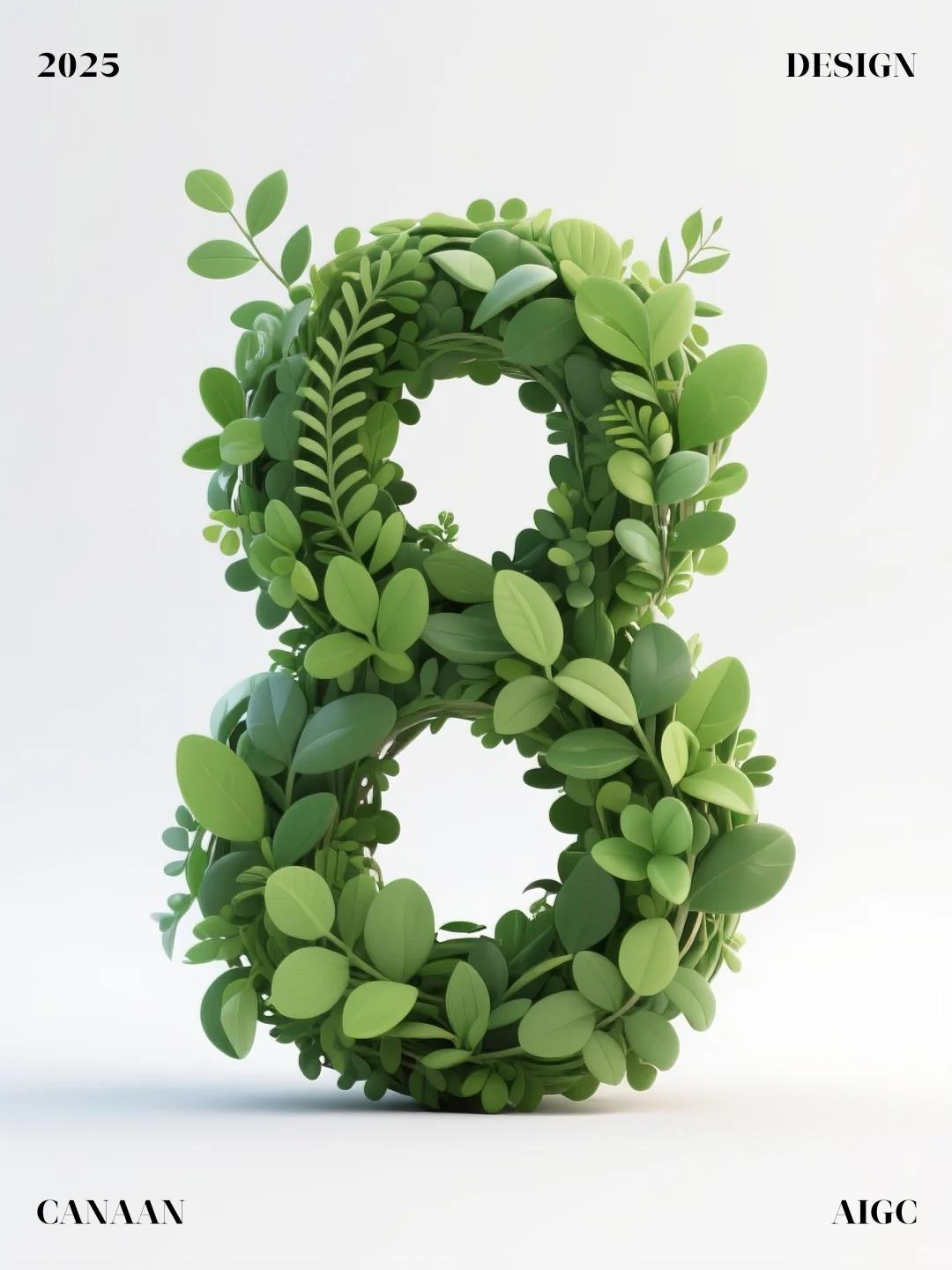 绿色植物数字设计