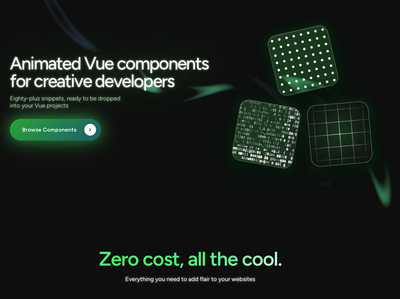 Vue Bits！免费开源、优雅高效的 Vue 3 动效组件库
