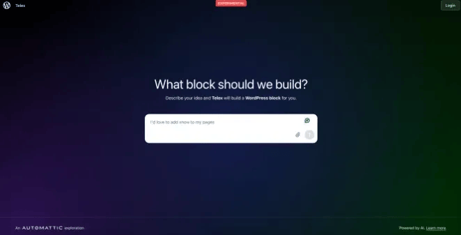 WordPress推出AI工具Telex,简化网站构建过程