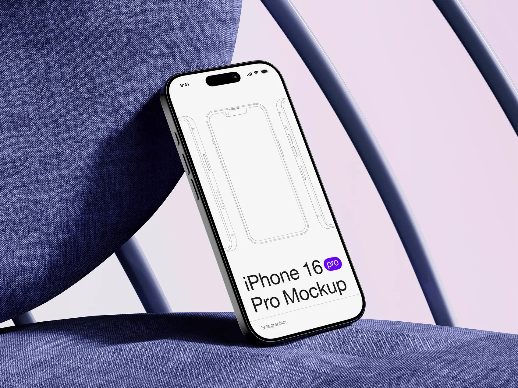 iPhone 16 Pro样机psd免费素材下载