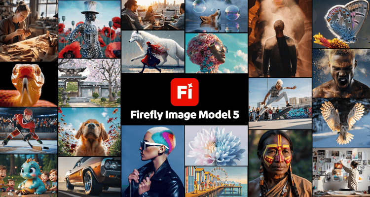 使用 Adobe Firefly 创建的图像拼贴画。