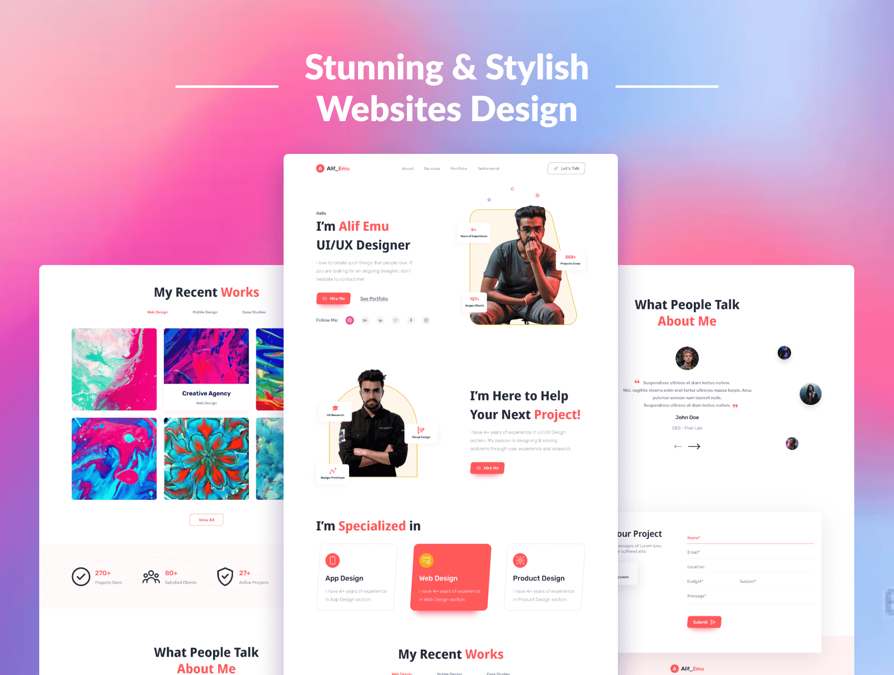 个人作品集 Web UI 工具包素材下载