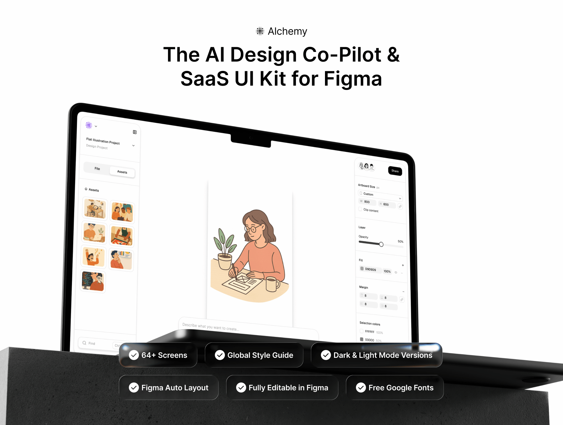 AI SaaS UI设计figma素材下载