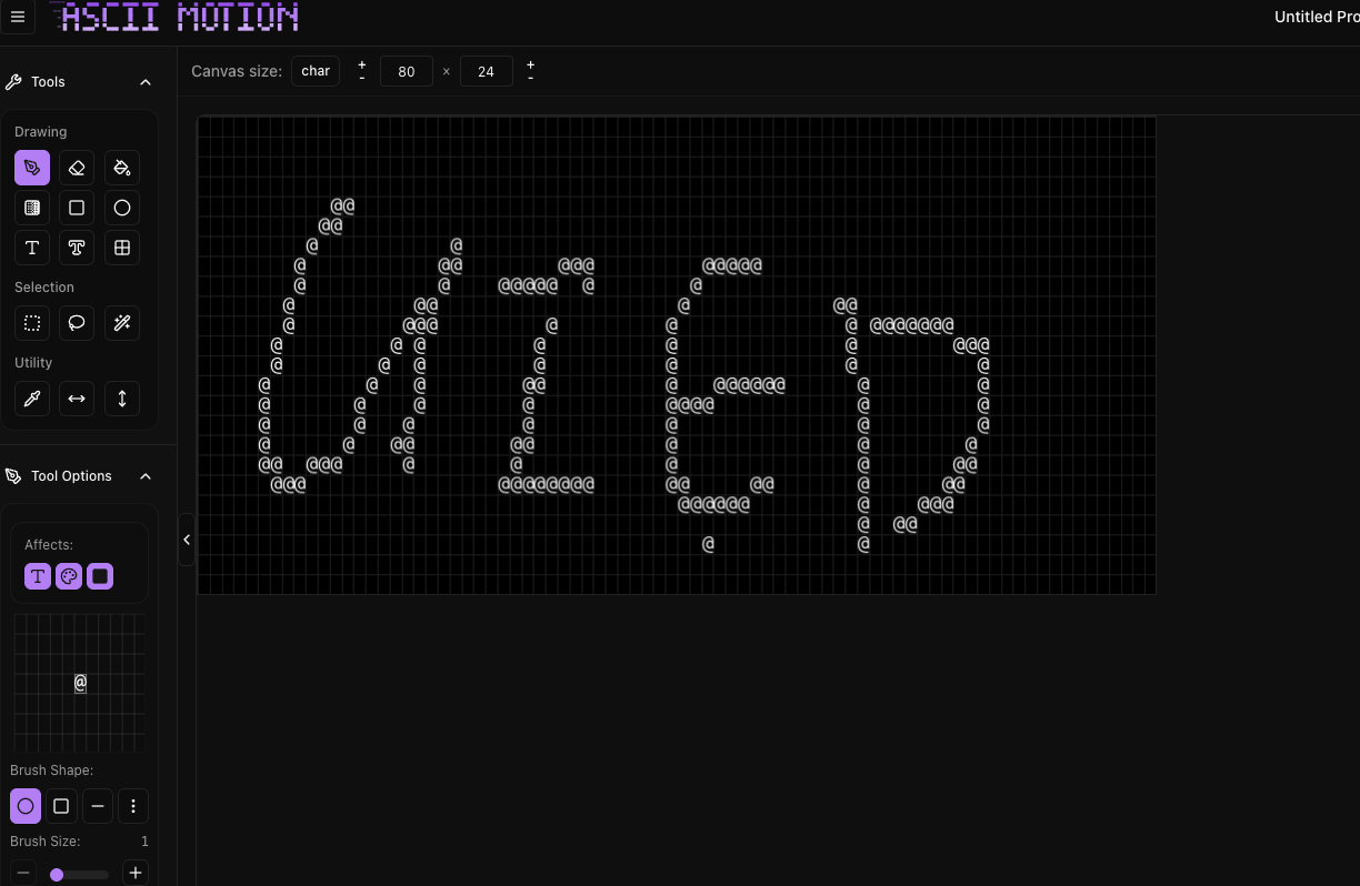 ASCII Motion！开源 ASCII 动画编辑器，打造独特的文本艺术动画体验