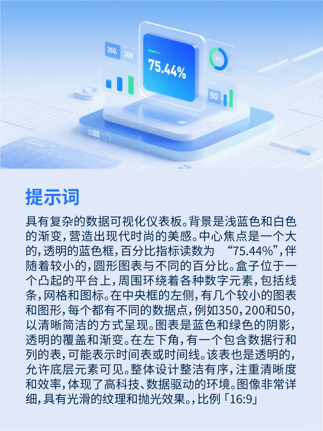 Ai绘画｜蓝色科技感banner【附提示词】