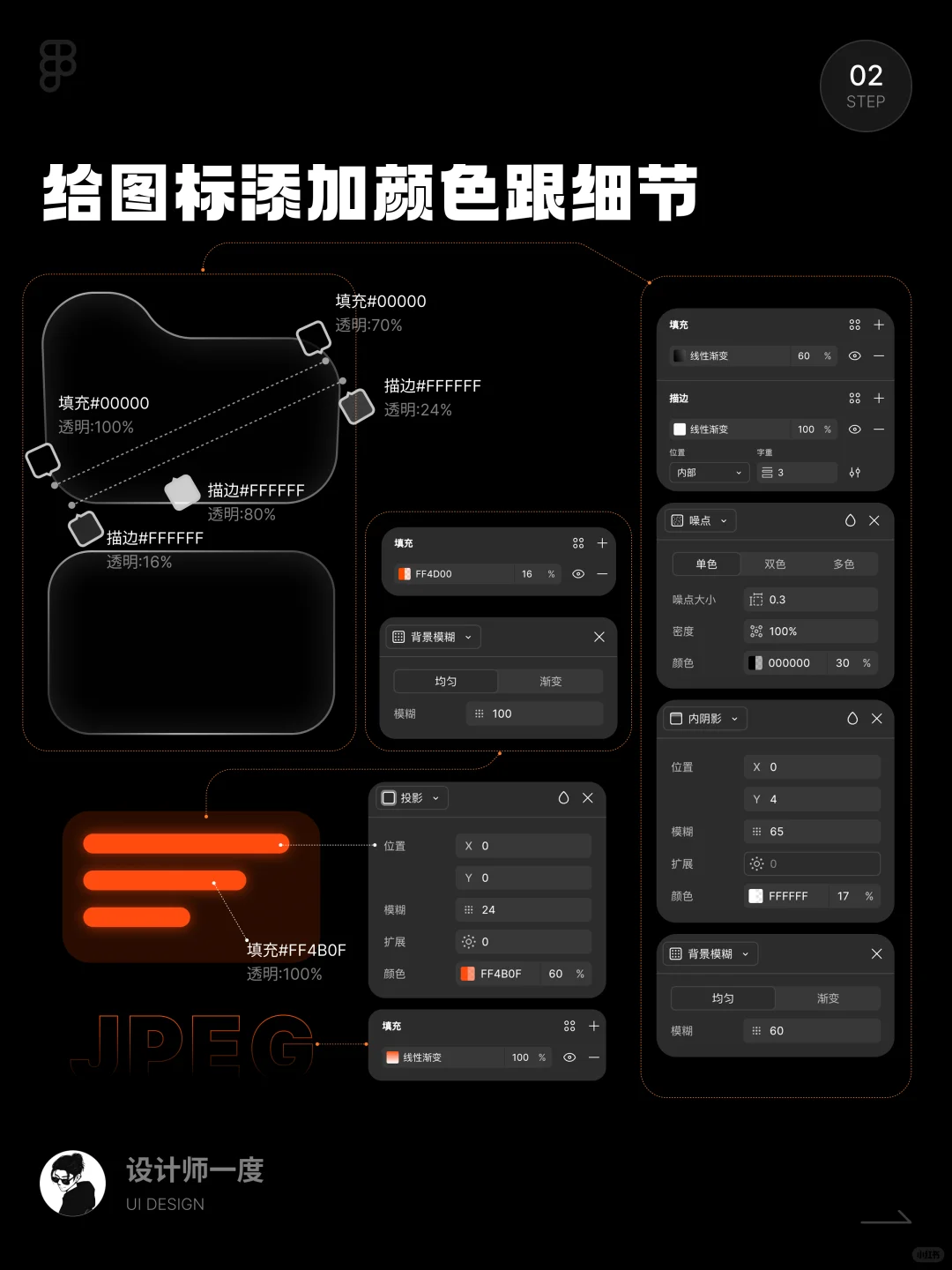 Figma教程 | 3步制作暗色系图标,学不会找我