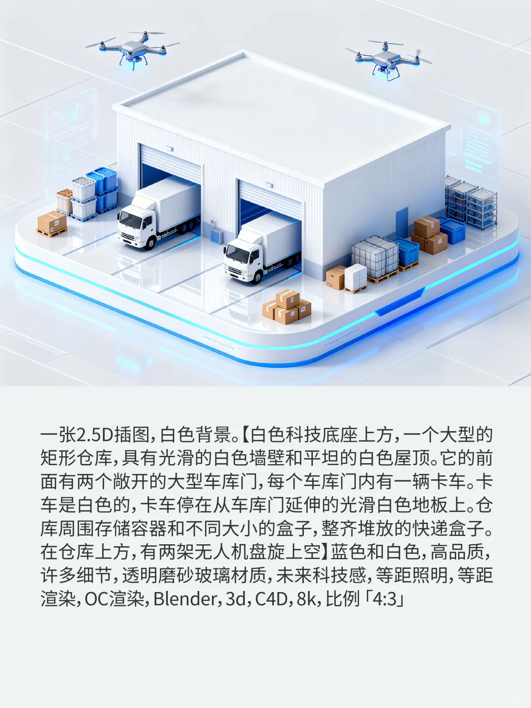 多个2.5D行业场景图标【附提示词】