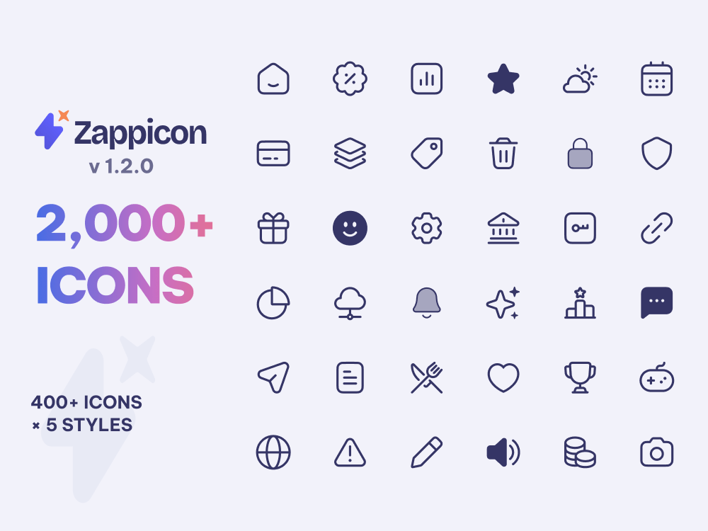 Zappicon v1.2 图标集figma免费素材下载