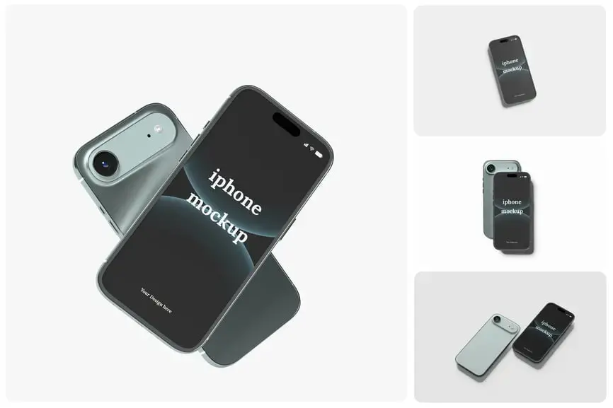 iPhone 17 Air 样机设计素材模板源文件下载