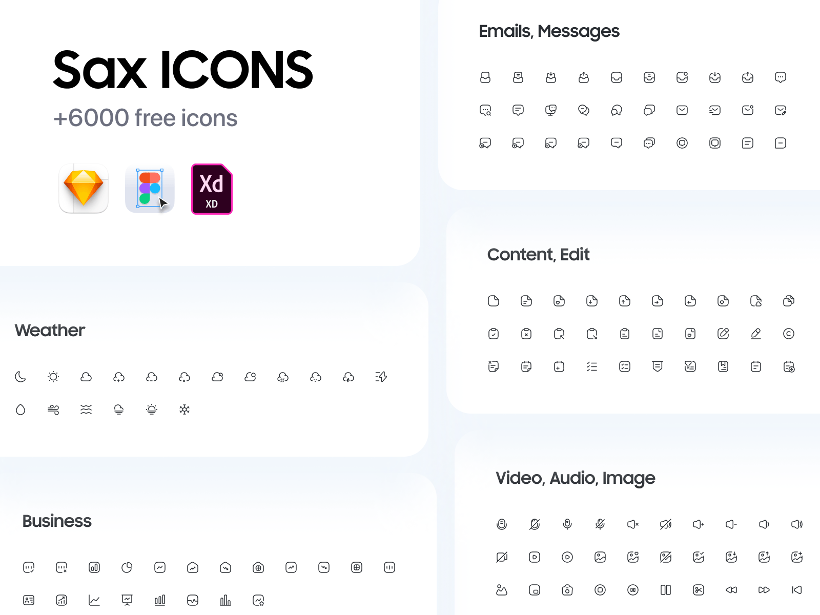 6000+ icons Vuesax图标集figma免费素材下载