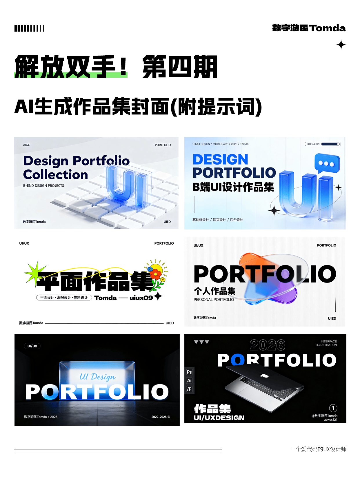 设计作品集封面不用愁，AI帮你高效搞定！
