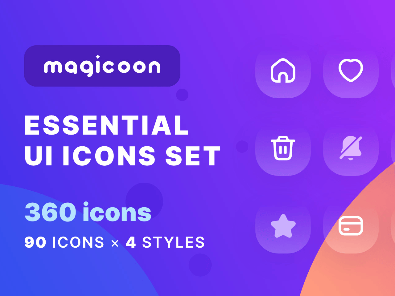 magicoon 360个现代风格图标图标figma免费素材下载