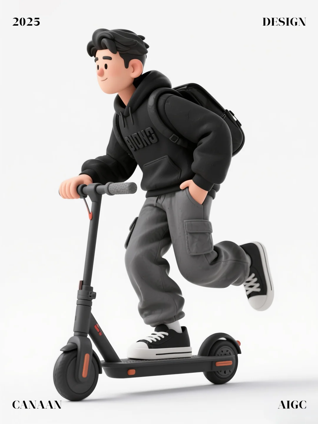 3D卡通滑板车