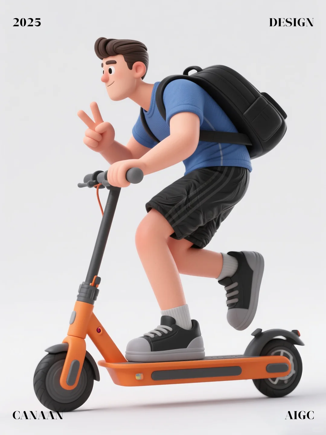 3D卡通滑板车
