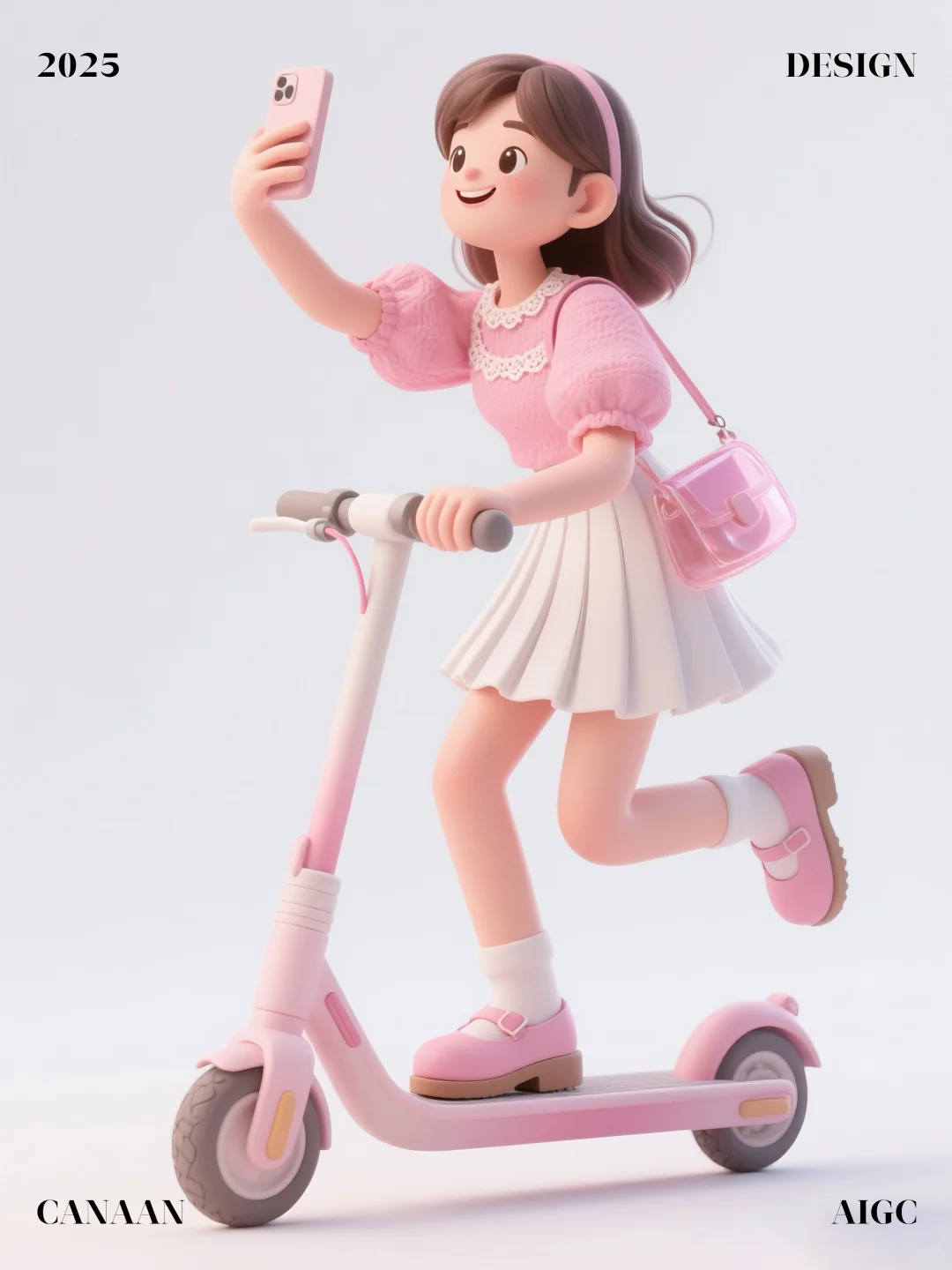 3D卡通滑板车