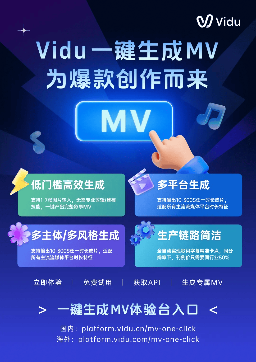 Vidu 推出 AI 一键生成 MV 功能，打造分钟级智能“虚拟制片厂”体验