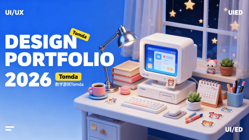 3D 渲染风格AI作品集封面提示词