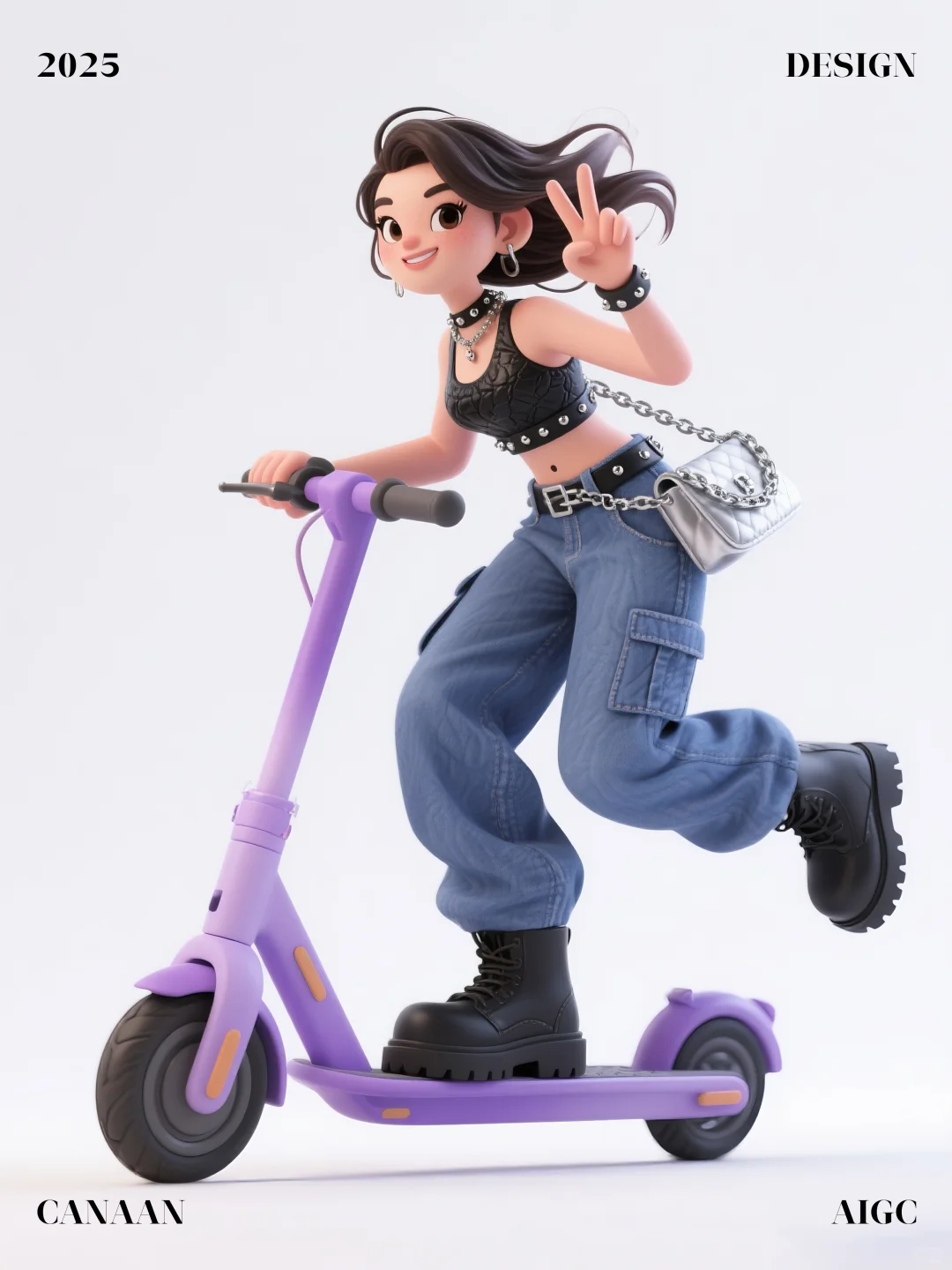 3D卡通滑板车