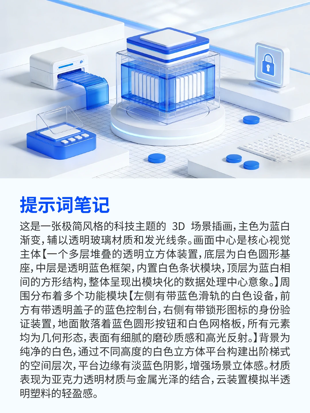 科技感蓝白背景【附提示词】