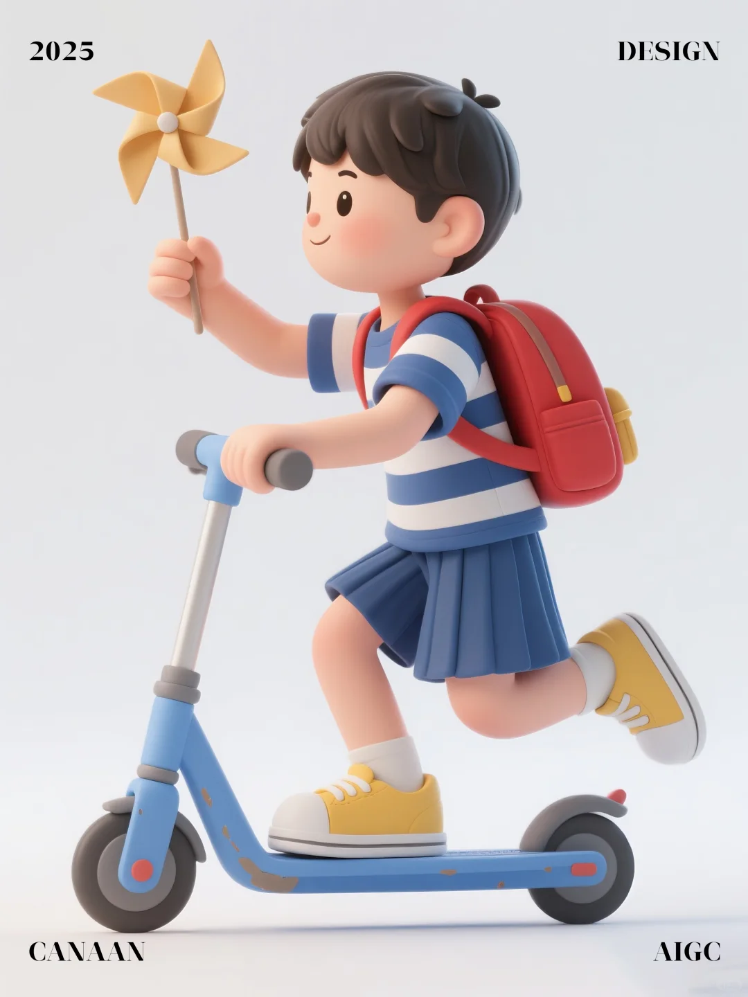 3D卡通滑板车