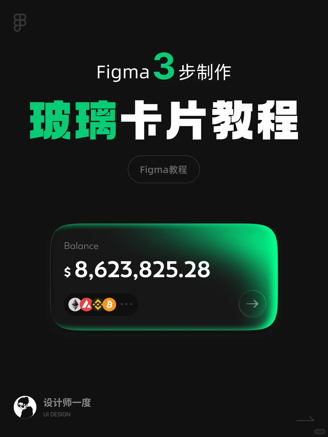 UI设计 | Figma3步制作液态玻璃卡片教程